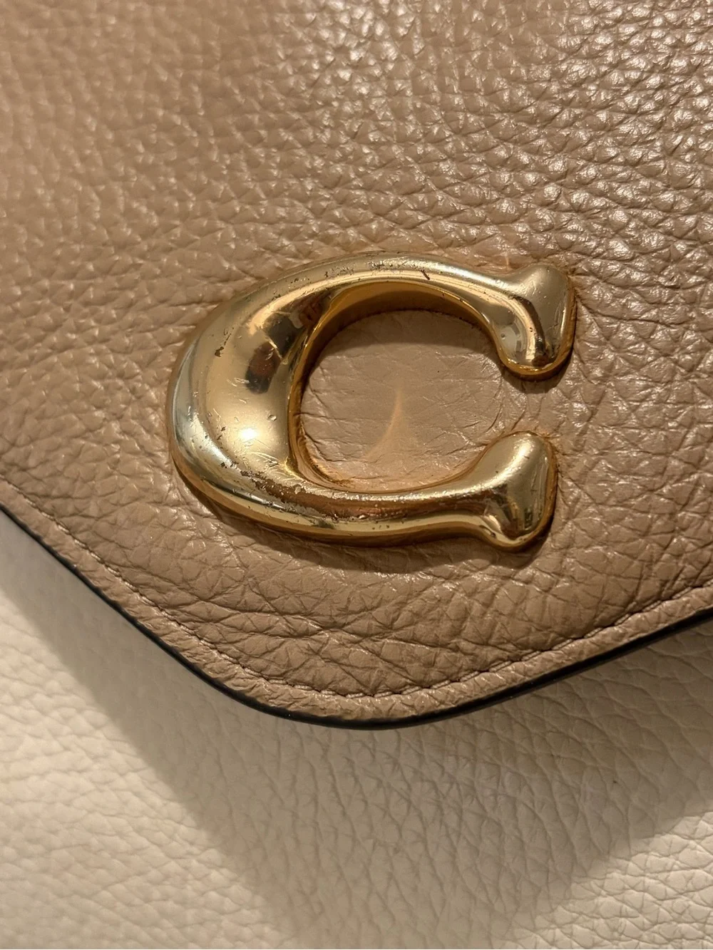 COACH TAMMIE Shoulder Bag C6786 Chain Crossbody Pebble Leather Handbag Purse